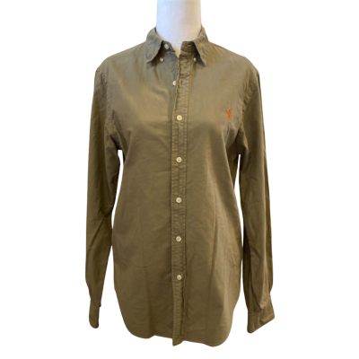 Polo Ralph Lauren Mens  Size S Long Sleeve Shirt Khaki 