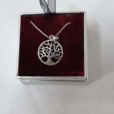 Silver 925 Tree Of Life Pendant On Silver Chain