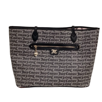 Juicy Couture Womens Tote Bag Black  / Grey 