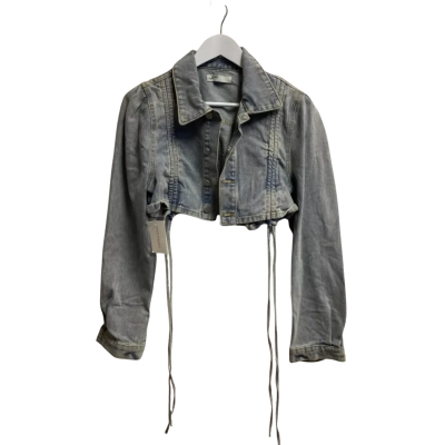 KOKO SUPER Womens  Size S Denim Crop Jacket Blue 
