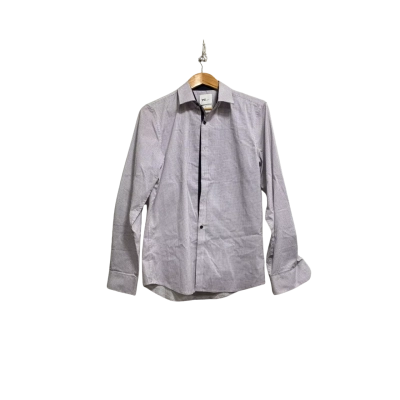 Yd., Mens, Size XS, purple spotted light purple button up shirt