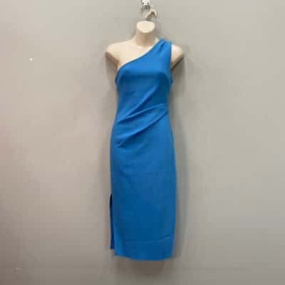  Womens  Size 6 Midi Off The Shoulder Dress Cornflower Blue 