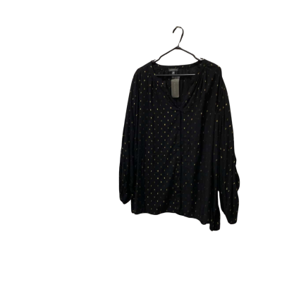 Autograph Womens  Size 18 Autumn Haze Peasant Top Black  / Gold 
