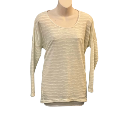 Viktoria & Woods Womens  Size M Blouse / Long Sleeve Top Cream / Off White 