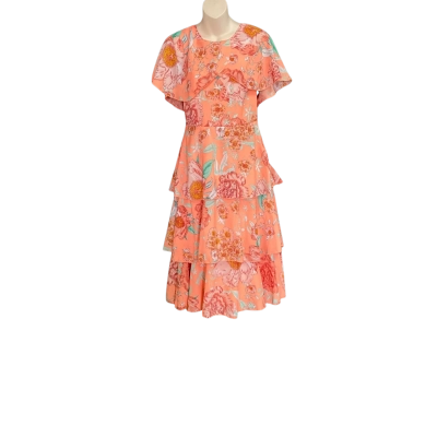 ASOS Tiered Midi Dress Size 10 Floral  