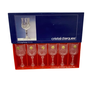 Cristal D’Arques 6 x Longchamp Glasses Boxed