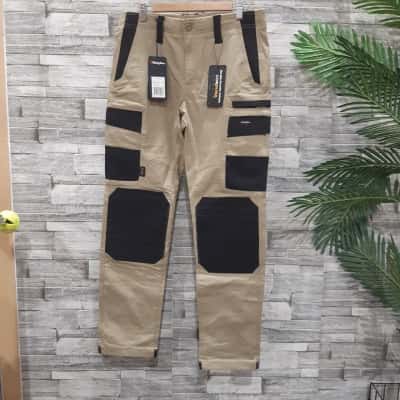 KingGee Mens  Size 34 Cargo Pants Beige / Black  