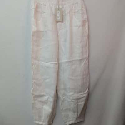  Womens  Size M Wide Leg Pants Cream 