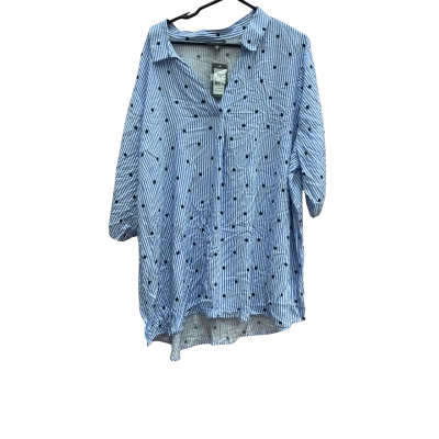 Autograph Womens Size 24 Tunic S/S Spot Stripe Top