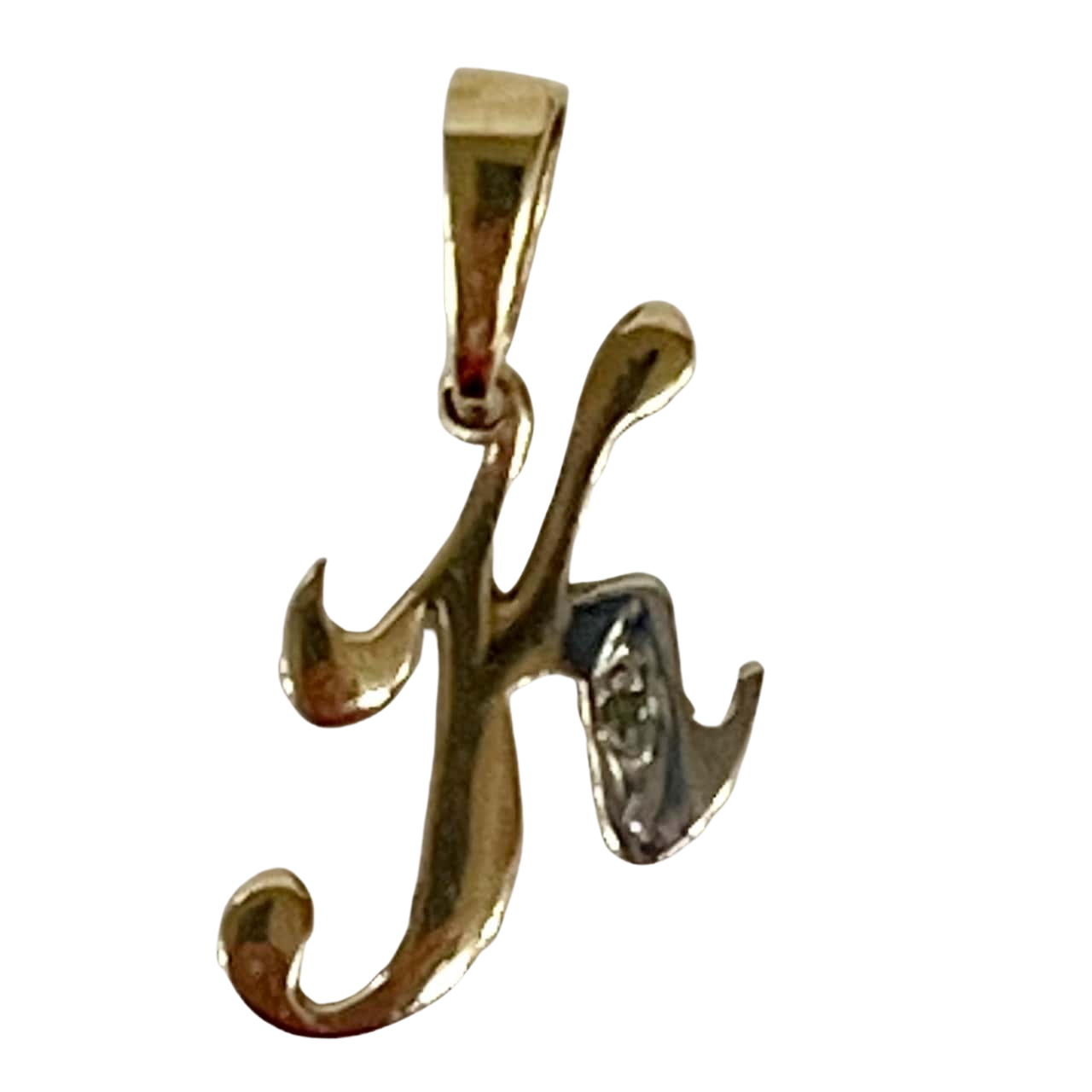 375 Gold Letter “K” Pendant