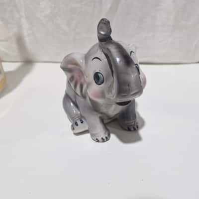 Baby elephant ceramic planter