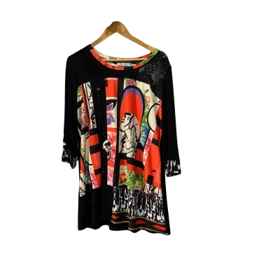 David & Jessie Womens  Size 12 - 14 3/4 Sleeve Top Multicoloured 