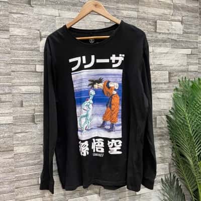 Dragon ball Z Mens  Size XL Long Sleeve Shirt Black  / Multicoloured 
