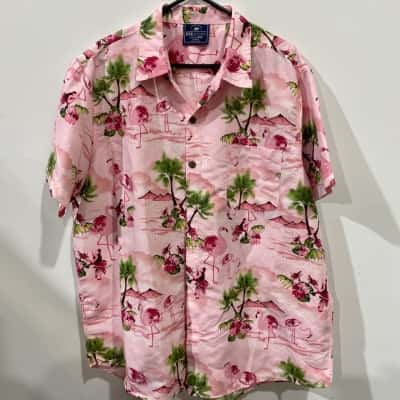 DBK Apparel  Mens  Size XXXXL Pink  Flamingo Shirt