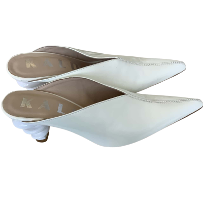 Kalda Womens  Size 38, AUS 6.5 Leather Mules White 