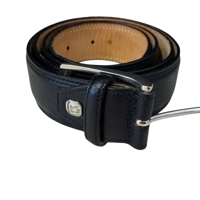 L’aigion leather black belt Mens Size 37