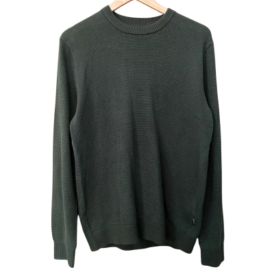 Jack & Jones Dark Green Crew Neck Knit Jumper Size L