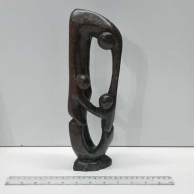 Vintage Carved Soapstone Abstract Family Figure Sculpture African Art 30cm