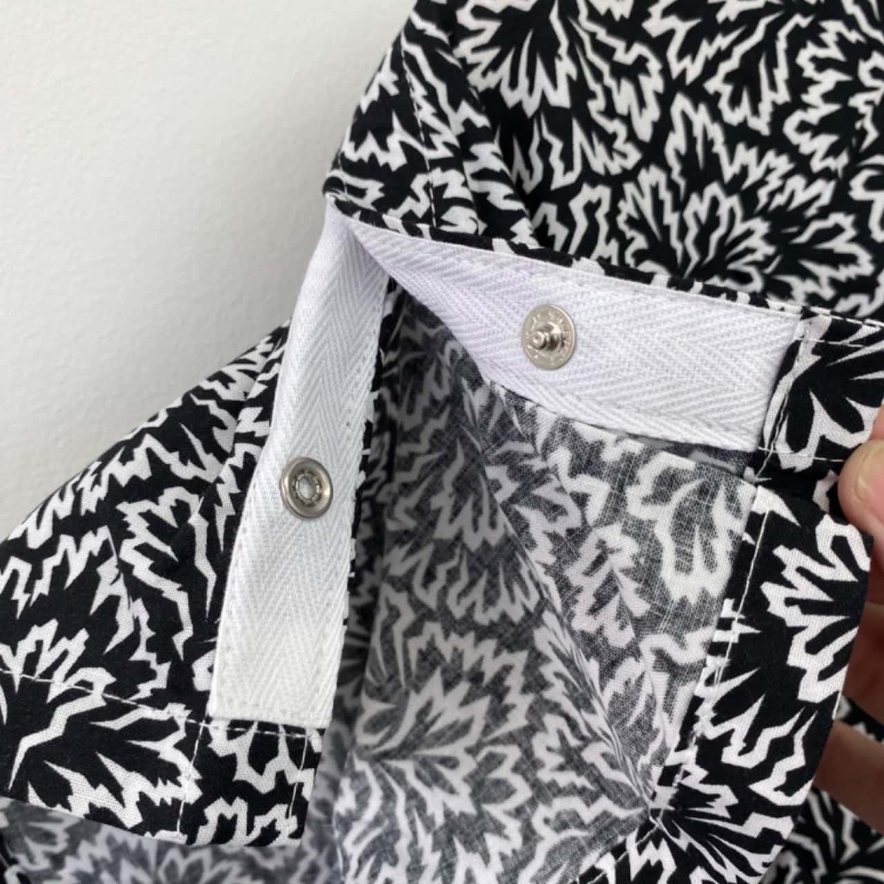 Dear Johnnies LOLA Designer Cotton Hospital Gown Floral Print Black