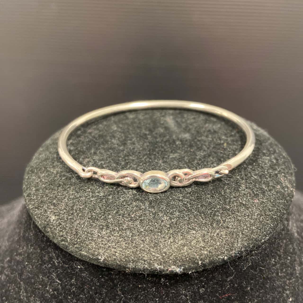 7 Cords Sterling Silver Bracelet Deep Blue
