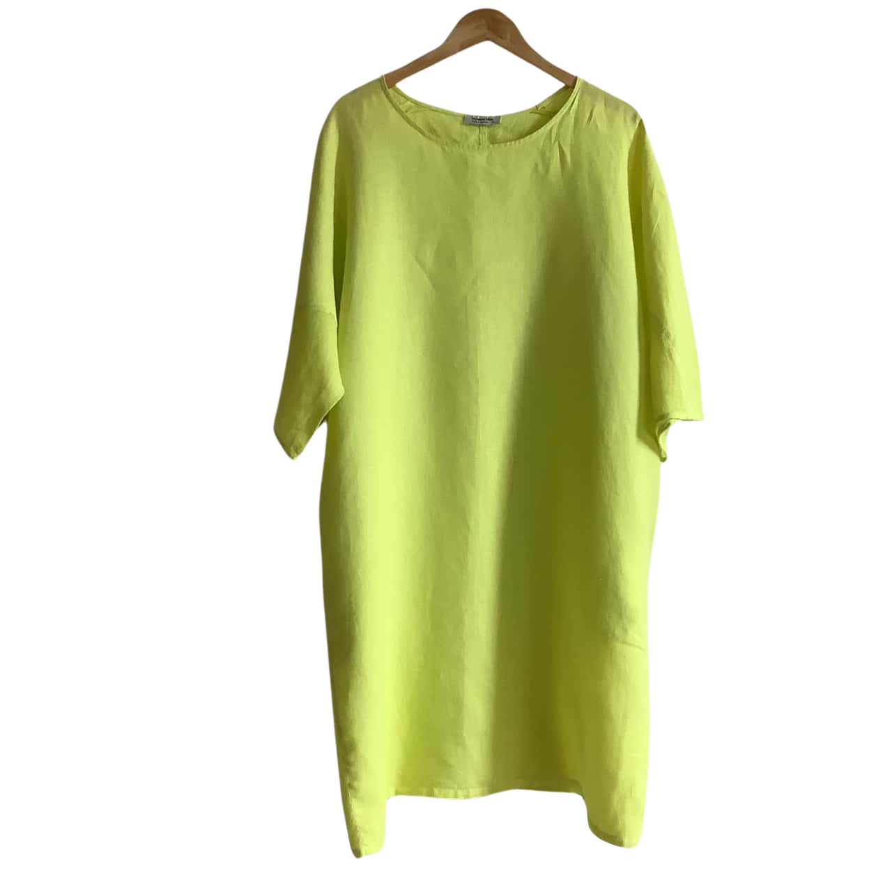 Banana Blue Lime Linen Dress Size XL (s)