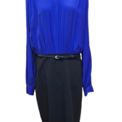 NEXT Tailoring Womens  Size 14 Bodycon Dress Black  / Blue 