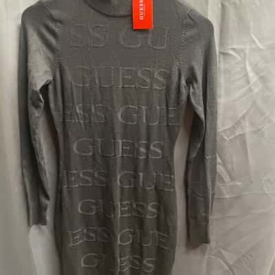 Guess Womens Size S Black Wendy Sweater Dress