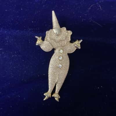 Vintage Diamante Harlequin Brooch 