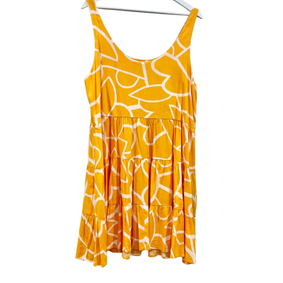 Mister Zimi Size 16 Midi Dress White Pattern  