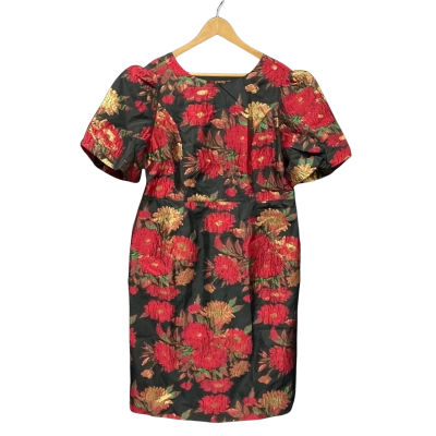 Wcollection  Size 18 Black  / Floral / Red dress