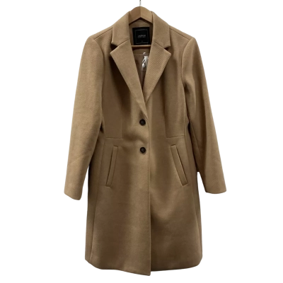 Jacqui-E Womens  Size 12 Winter Coat Beige 