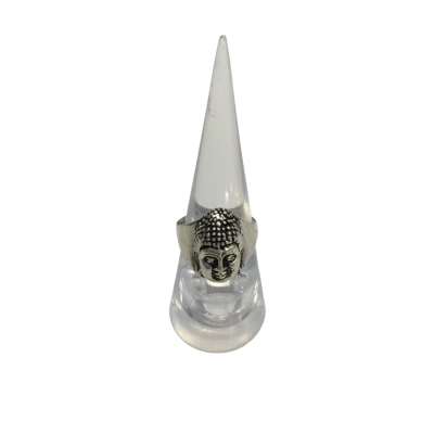 Vintage 925 Silver Buddha Head Ring