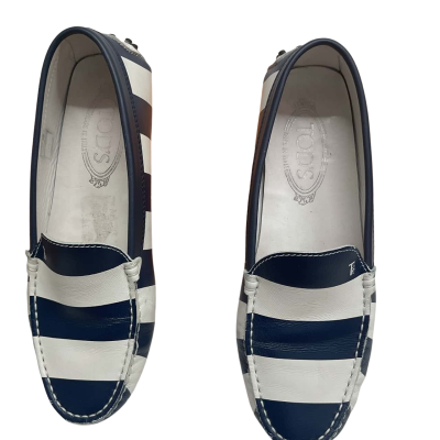 TOD’S - Loafer Gommini Stripes Navy & White 
