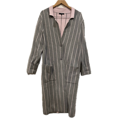 Sabena Womens coat Size M Grey / Pink  / Striped Coat