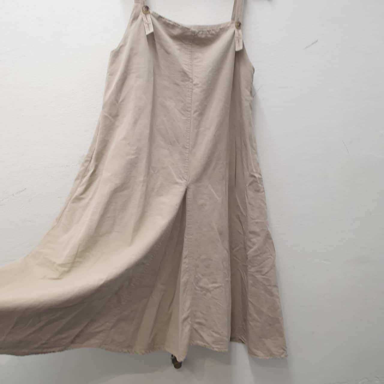 Bassike Womens Size 2 (AU 10) Shoestring Strap Pinafore Dress Beige (Very  Good Condition)(s) - Used Very Good | Salvos Stores