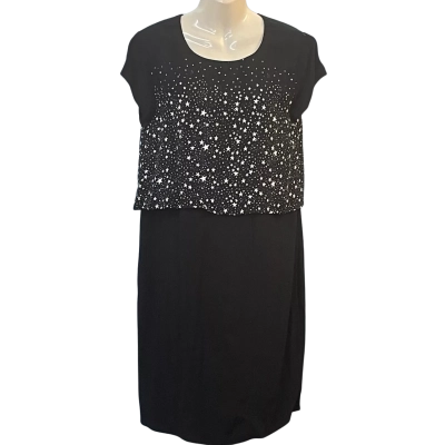 French Connection Womens  Size 20 Midi Dress Black  / White 