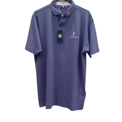 Footjoy Mens Size XL Purple and floral pattern premium polo shirt
