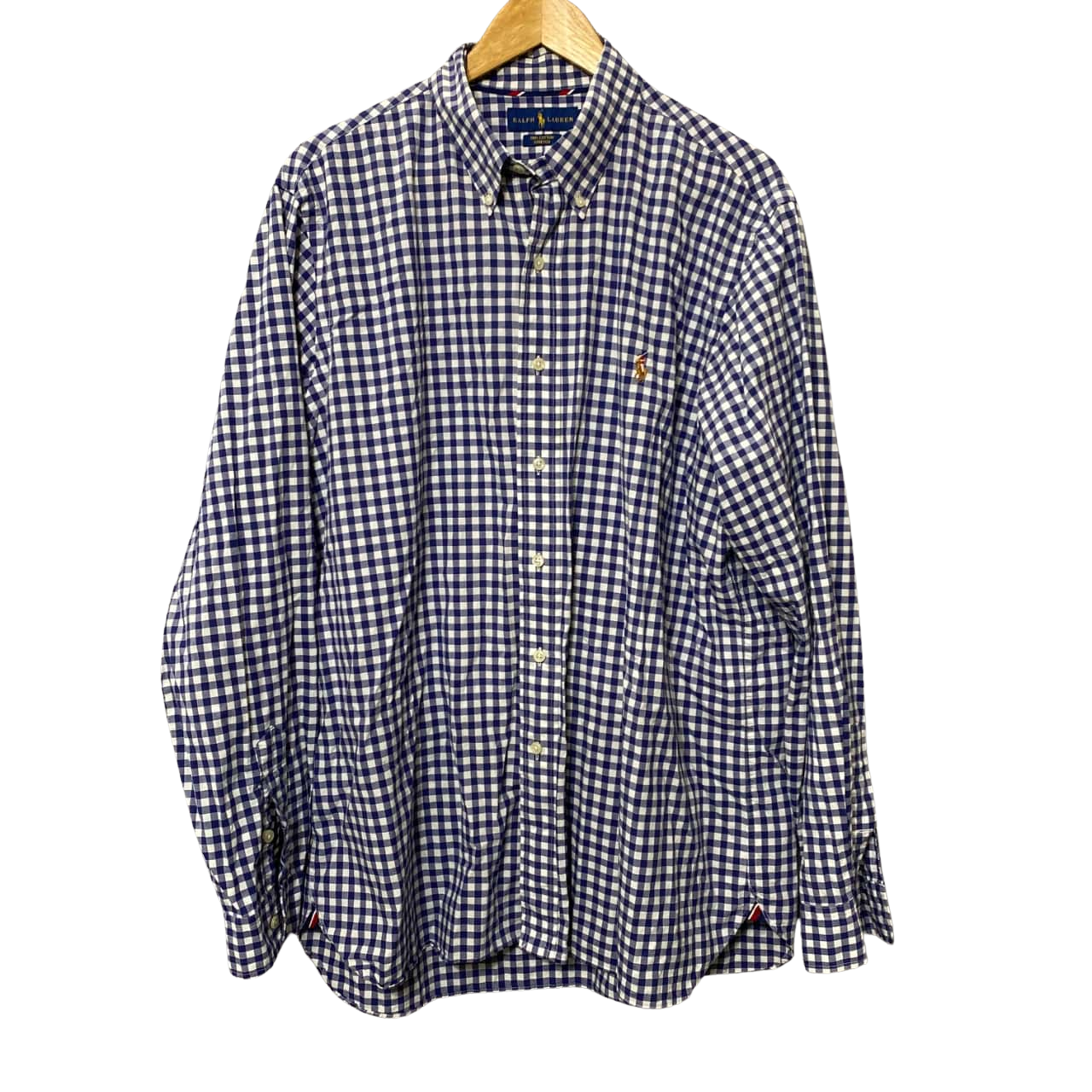 Ralph Lauren CUSTOM FIT long sleeve button down check shirt men's XL /eaa461124