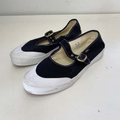 Vans Black White Mary Jane Shoes  Size 9.5 