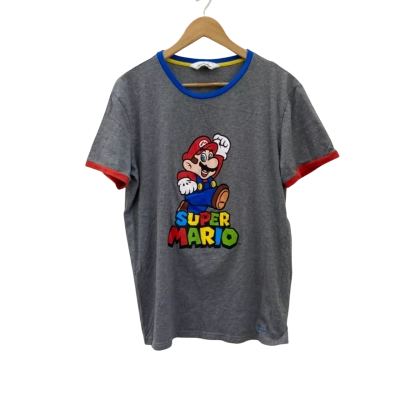 Peter Alexander Mens  Size L Pyjama T-shirt Grey Super Mario