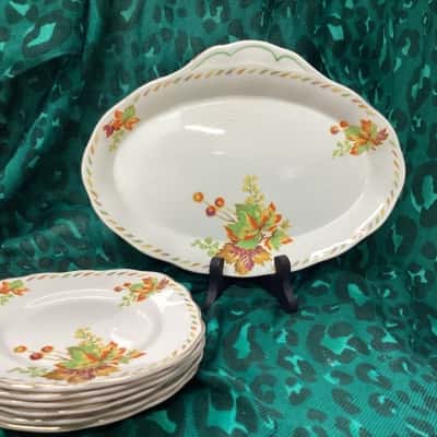 Sandwich Set. Cream petal by Grindley, England(s) - Used Very Good