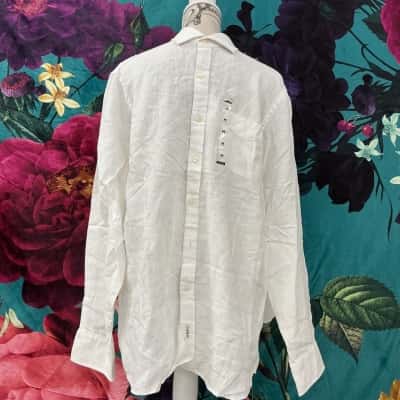 Gazman Mens  Size M Long Sleeve Shirt White 