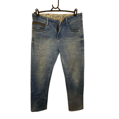 Calvin Klein Mens Relaxed Fit Jeans Size 34 Blue 