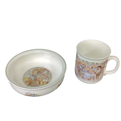 Vintage VilleRoy & Bosh Foxwoods by Brian Peterson Mug & Bowl (1994)