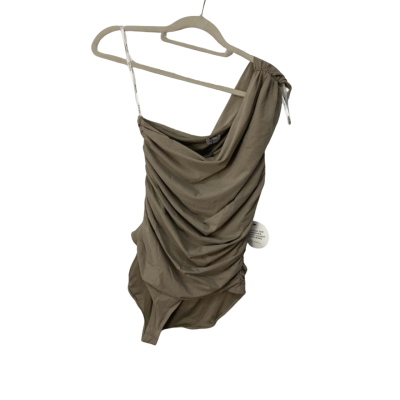 Sheike Womens  Size 14 one shoulder Bodysuit Grey RRP $89.99