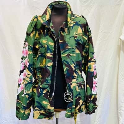  OFF-WHITE Camo Jacket Size 42 Green 