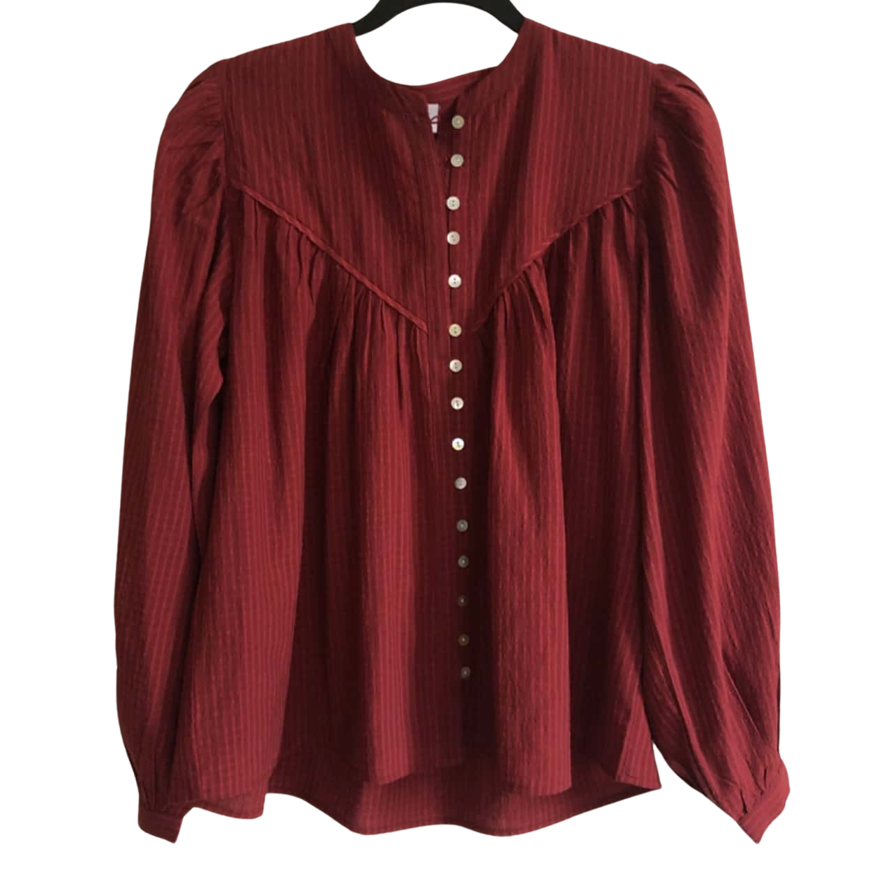 Vera Top Dark Wine Red