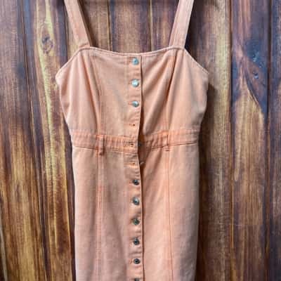Dotti Womens  Size 14 Peach Pinafore Dress New
