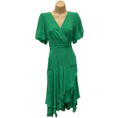 Portmans Parakeet Green Wrap Dress Size 10