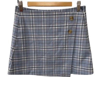 Seed Teen Size 14 Skirt Blue / Checked 